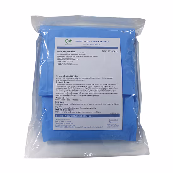 China Hersteller CE ISO-zugelassenes steriles Universal-Chirurgiepaket